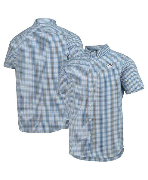 Men's Carolina Blue North Carolina Tar Heels Rapid Rivers Logo Button-Down Shirt