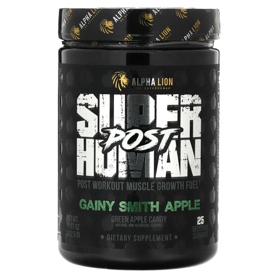 SuperHuman Post, Gainy Smith Apple, Green Apple Candy, 11.37 oz (322.5 g)