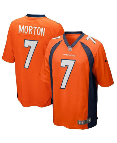 Футболка мужская Nike Denver Broncos игровая с номером Мортона оранжевая.