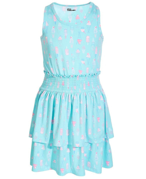 Big Girls Retro Ice Cream-Print Smocked Dress, Created for Macy's