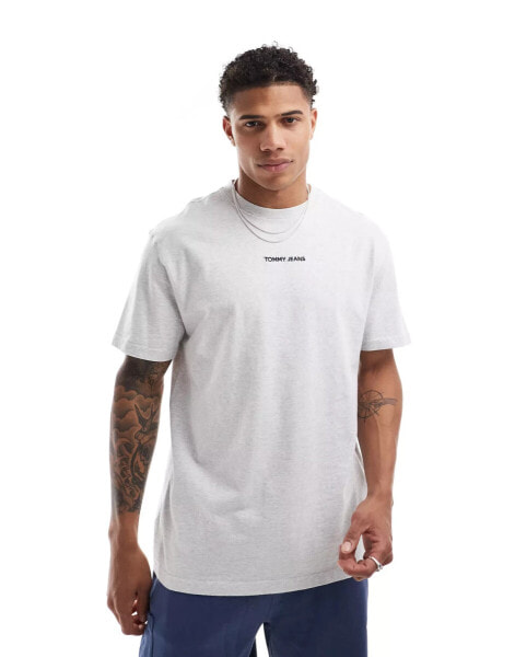 Tommy Jeans small logo t-shirt in grey