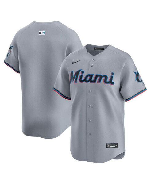 Men's Gray Miami Marlins Road Limited Jersey