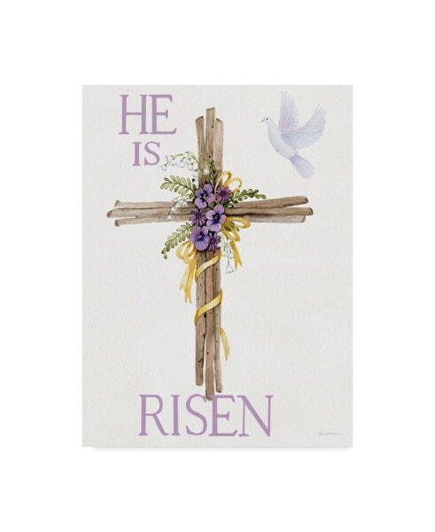 Kathleen Parr Mckenna Easter Blessing Saying III with Cross Canvas Art - 15" x 20"