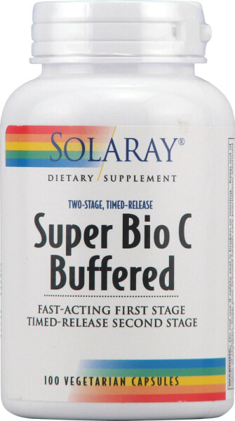 Solaray Super Bio C Buffered Буферизованный витамин C 100 вегетарианских капсул