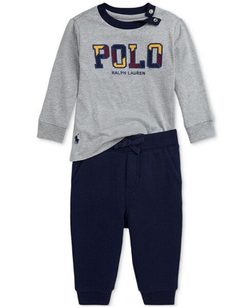 Baby Logo Tee & Fleece Jogger Pant Set