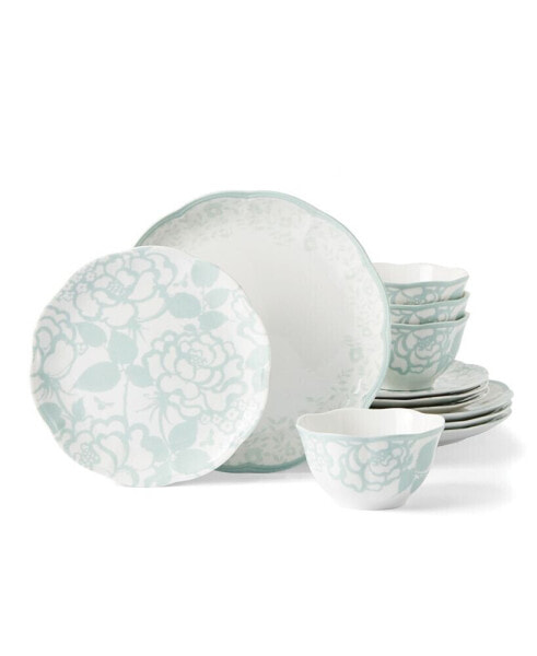 Butterfly Meadow Cottage 12 Pc. Dinnerware Set, Service for 4