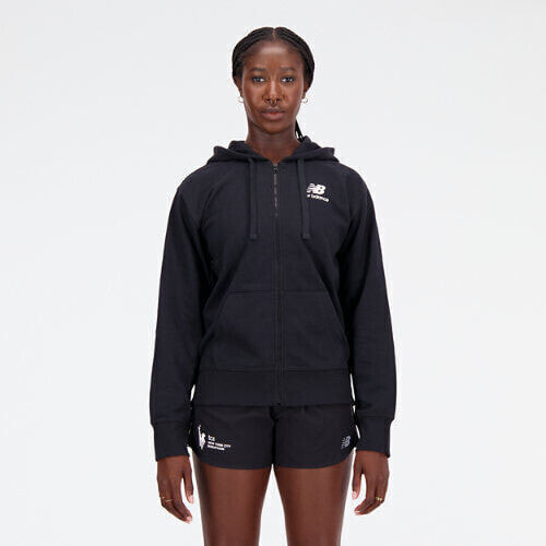 New Balance Women's NYC Marathon NB Essentials Stacked Logo Full Zip Hoodie