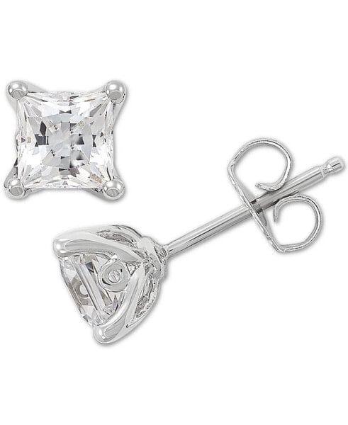 IGI Certified Lab Grown Diamond Princess Stud Earrings (1 ct. t.w.) in 14k White Gold or 14k Gold