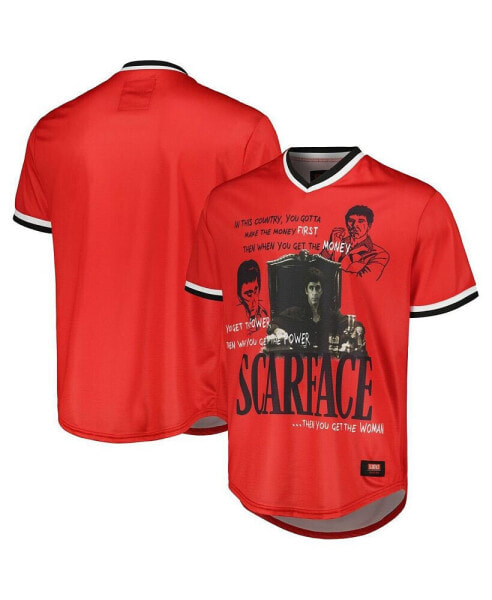 Men's and Women's Red Scarface Baseball Jersey