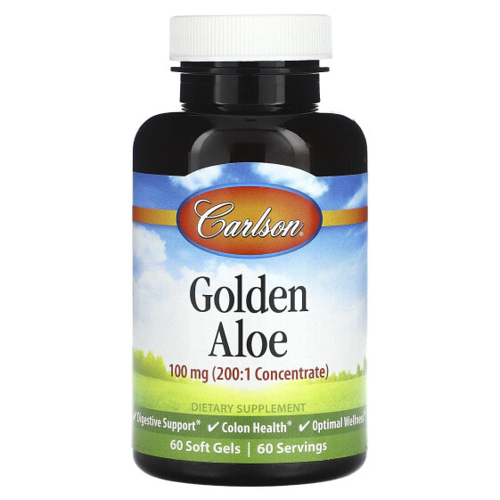Биологически активная добавка Carlson Golden Aloe 100 мг, 60 мягких капсул