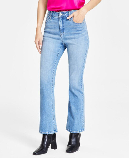 Women's High-Rise Crop Flare-Hem Jeans, Created for Macy's