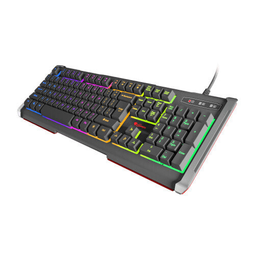 Клавиатура натек генезис род 400 RGB - стандартная - USB - мембранная - QWERTY - RGB LED - черная