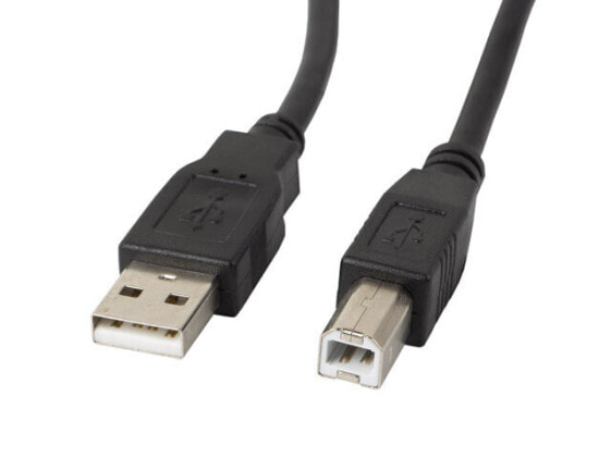 Lanberg CA-USBA-11CC-0010-BK - 1 m - USB A - USB B - USB 2.0 - 480 Mbit/s - Black