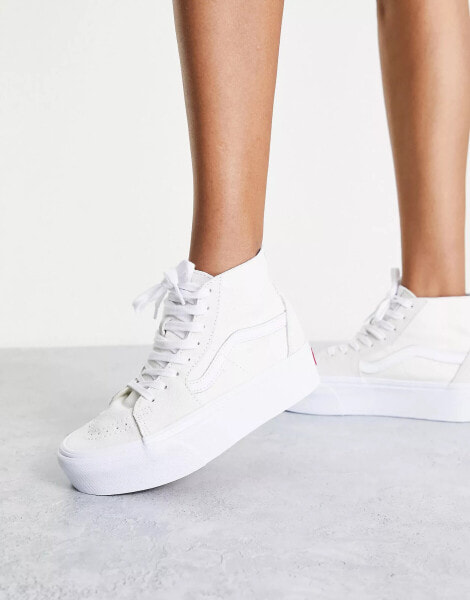 Vans SK8-Hi tapered Stackform trainers in white