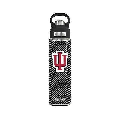 NCAA Indiana Hoosiers Carbon Fiber Wide Mouth Water Bottle - 24oz