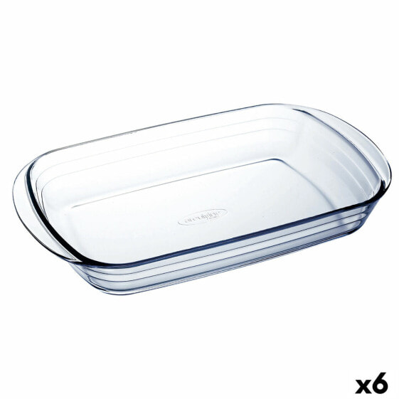 Форма для выпечки прозрачная стеклянная прямоугольная Ô Cuisine Ocuisine Vidrio 39 x 24 x 6 см (6 штук)