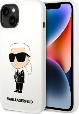 Karl Lagerfeld Etui Karl Lagerfeld KLHCP14SSNIKBCH Apple iPhone 14 hardcase biały/white Silicone Ikonik