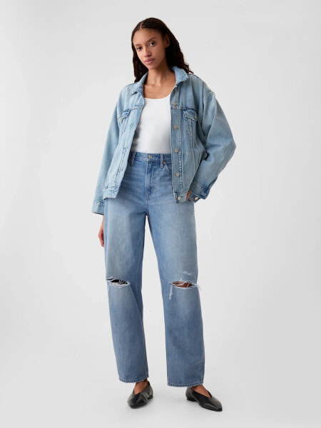 High Rise Barrel Jeans