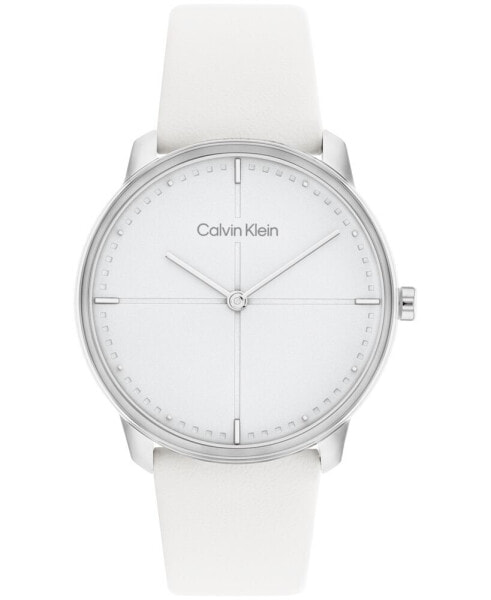 Часы Calvin Klein White Leather Strap 35mm