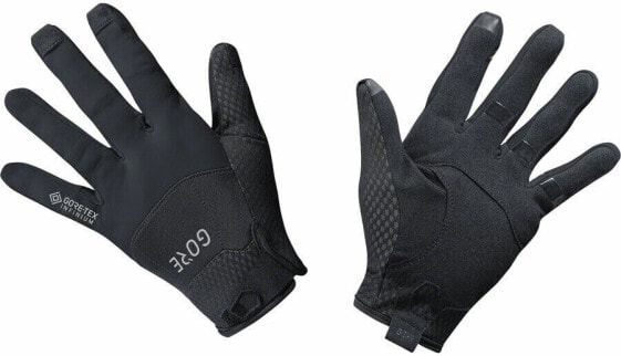 Перчатки спортивные GORE C5 GORE-TEX INFINIUM черные, полные пальцы, большие