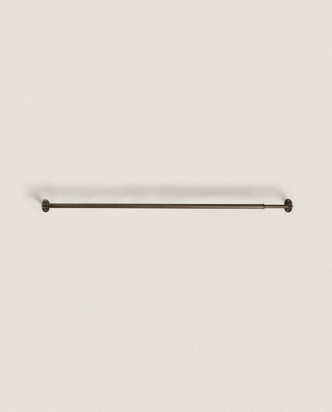 Extendible metallic curtain pole