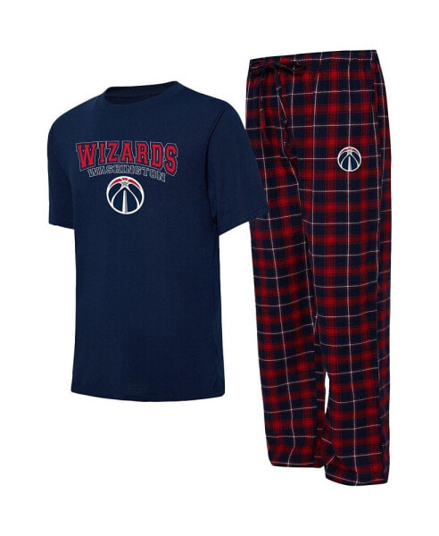 Men's Navy, Red Washington Wizards Arctic T-shirt and Pajama Pants Sleep Set