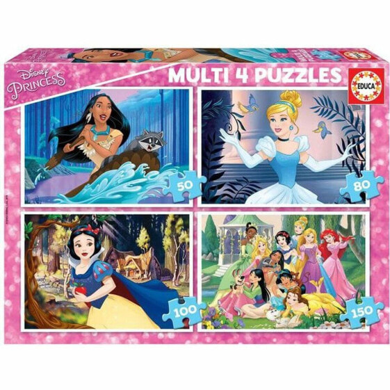 4-Puzzle Set Disney Princess Educa 17637 380 Pieces