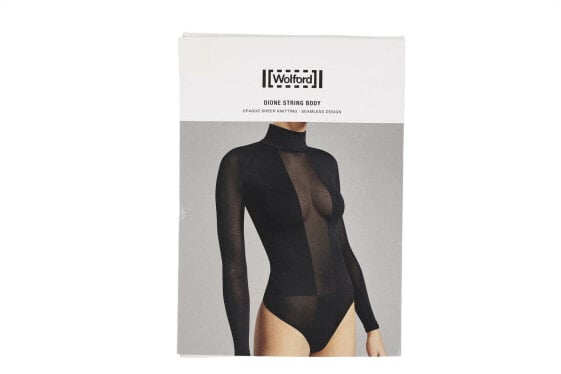 Wolford Dione sheer-panel bodysuit Black size L 278322