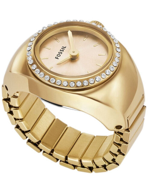 Часы Fossil Watch Ring Gold Tone Stainless Steel 15mm