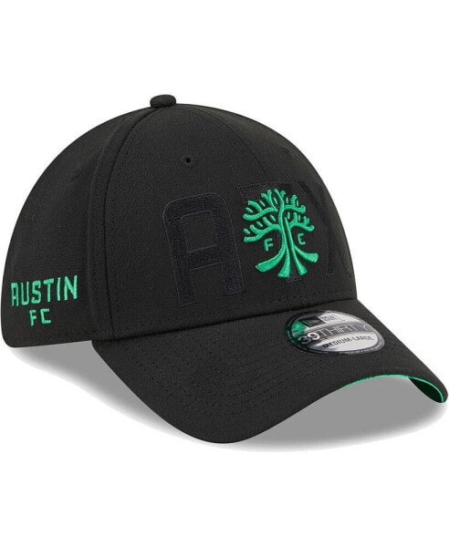 Men's Black Austin FC Kick Off 39THIRTY Flex Hat