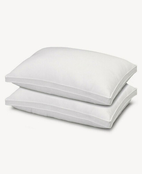 Gussetted Firm Plush Down Alternative Side/Back Sleeper Pillow, Queen - Set of 2