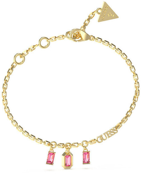 Decent Gold Plated Crystal Hashtag Bracelet JUBB04251JWYGFC