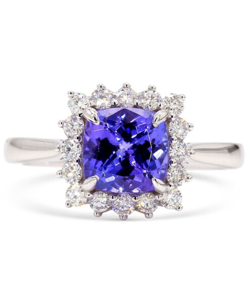 Кольцо Macy's Tanzanite & Diamond Halo