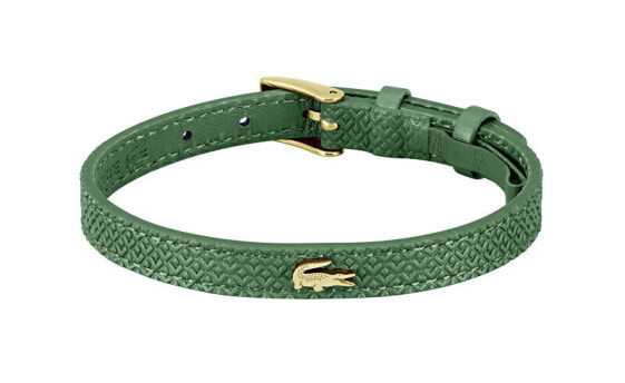 Elegant green leather bracelet Lacoste 12.12 2040391