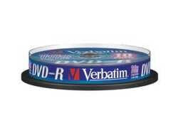 Диск DVD Verbatim Matt Silver DVD-R 4,7 GB, 120 мм, 10 штук