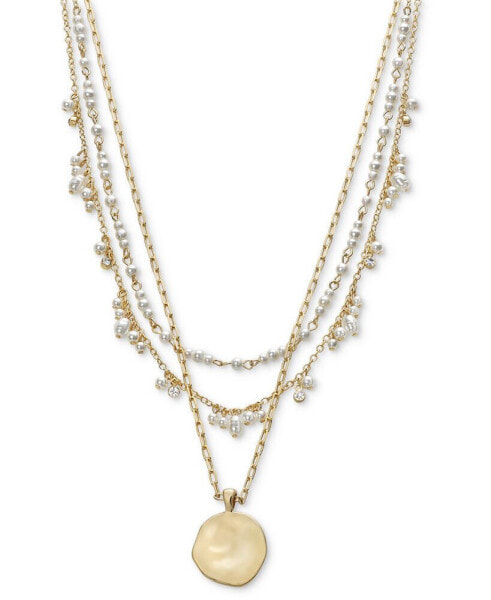 Style & Co gold-Tone Layered Pendant Necklace, 17" +3" extender, Created for Macy's