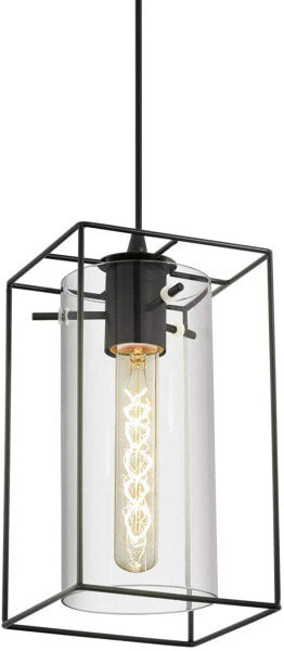Подвесной светильник EGLO LONCINO прозрачный черный с дымчатым стеклом [класс энергоэффективности D]