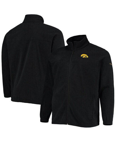 Men's Black Iowa Hawkeyes Big and Tall Flanker III Fleece Full-Zip Jacket