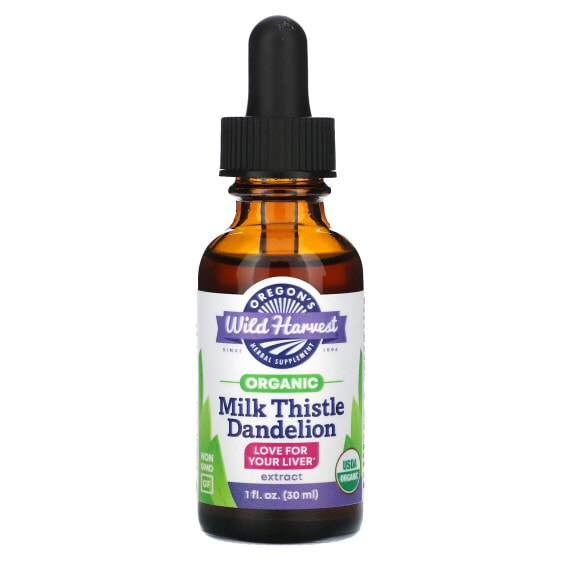 Organic Milk Thistle Dandelion Extract, 1 fl oz (30 ml)