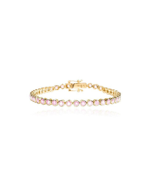 Pink Sapphire Bezel Bracelet