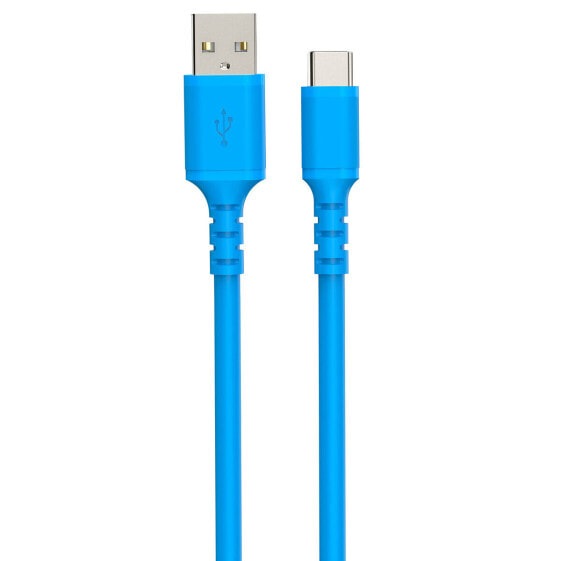 USB A to USB-C Cable DCU Blue 1 m