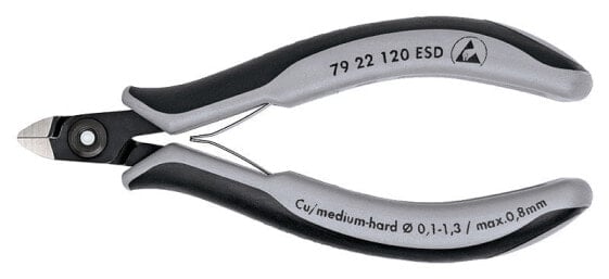 KNIPEX 79 22 120 ESD - Diagonal pliers - 9 mm - 6.5 mm - 6.5 mm - 1.3 mm - Chromium-vanadium steel