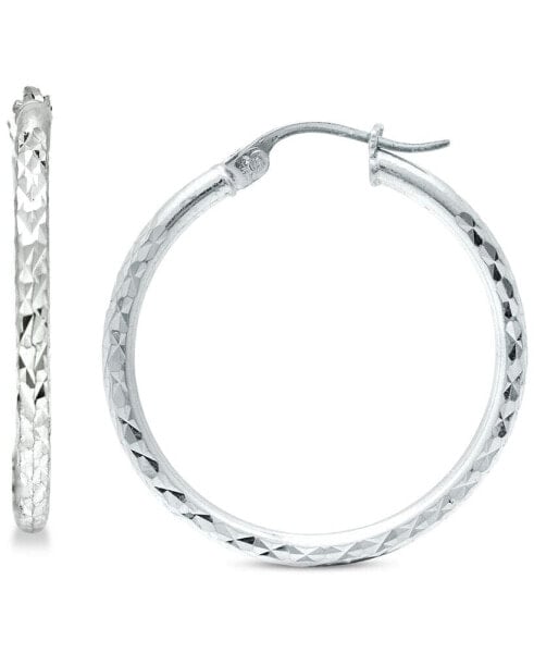 Small Twist Hoop Earrings in Sterling Silver, 20mm, Created for Macy's
