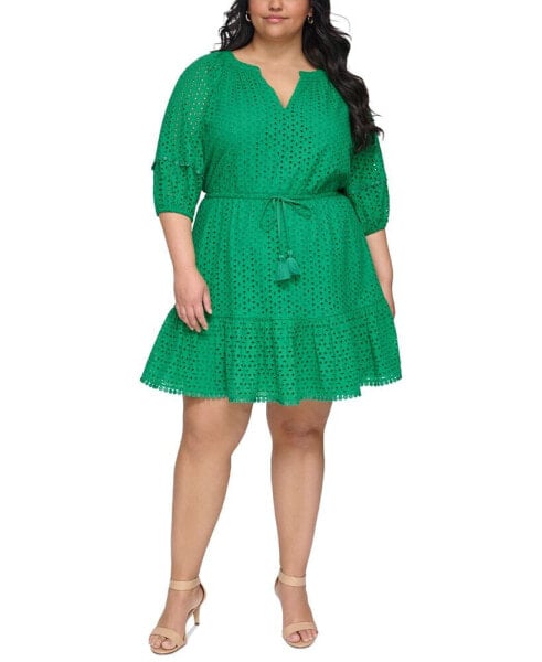 Платье Vince Camuto plus Size Eyelet Fit & Flare