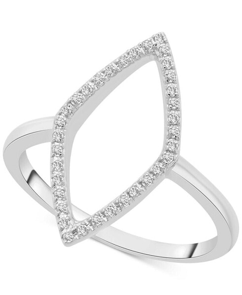 Diamond Rhombus Statement Ring (1/10 ct. t.w.) in 14k Gold or 14k White Gold, Created for Macy's