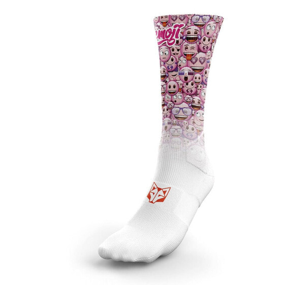Носки спортивные OTSO Emoji Classic розовые