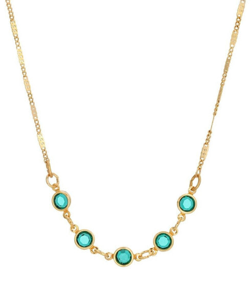 Crystal Green Channel Necklace