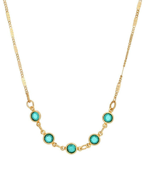 2028 crystal Green Channel Necklace