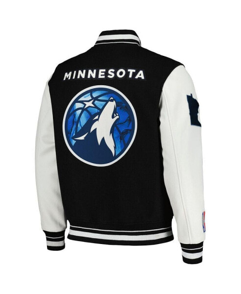 Men's Black Minnesota Timberwolves 2023/24 City Edition Varsity Jacket