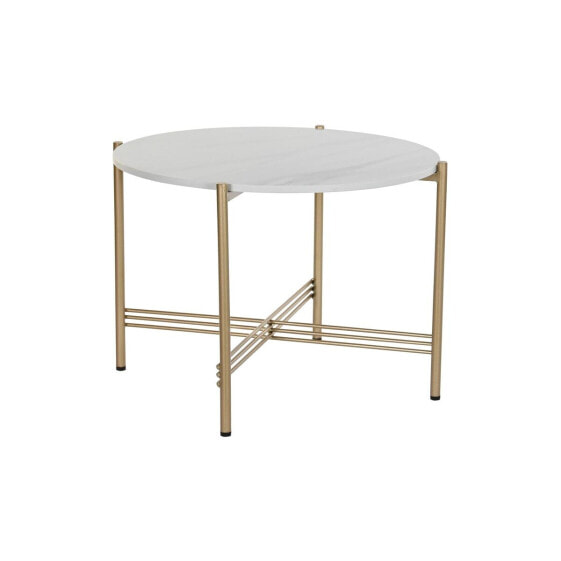 Вспомогательный стол DKD Home Decor Позолоченный Металл Мрамор 65 x 65 x 45 cm